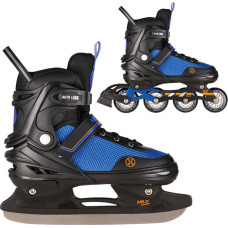 Nils Extreme 2in1 (rull)uisud NILS EXTREME NH18188 In-line Skates/Hockey Ice Skates, must-sinine-oranž, M (34-38)