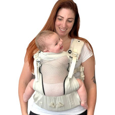 Bbl&uuml;v Chimparoo Ev&ouml;Air ergonomic and breathable baby carrier, 8 carrying positions, year-round use, 3&ndash;30 kg, beige