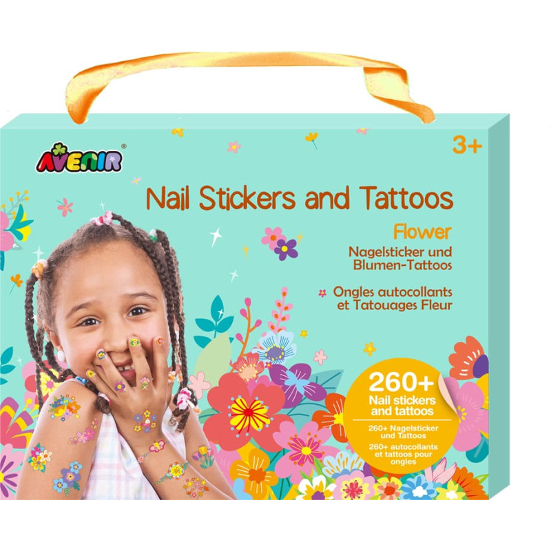 Avenir 260+ nagų lipdukų ir tatuiruočių &bdquo;Gėlės&ldquo;