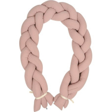 Babymatex Bumper - BRAID - TB00441 / 12  - MUSLIN - DIRTY PINK - size 200 cm