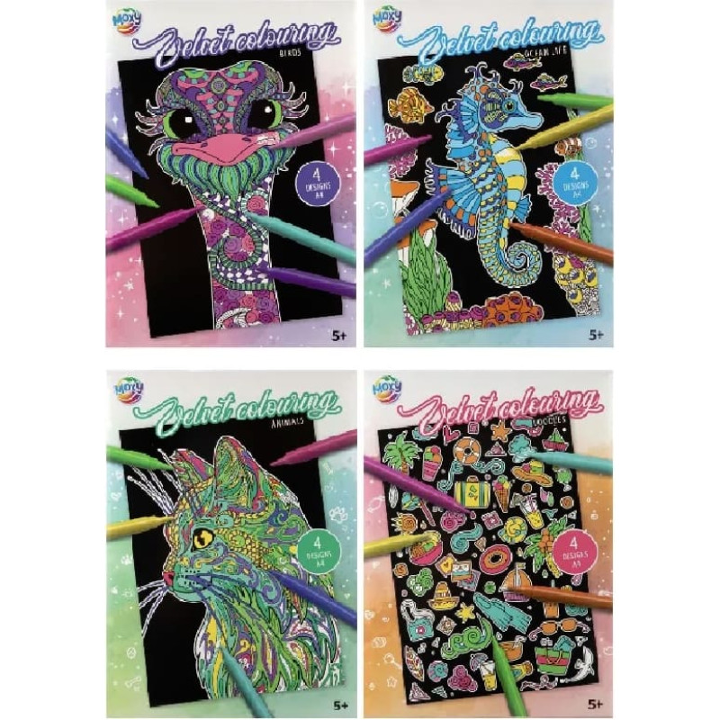 Moxy velvetpaber värvimiseks A4