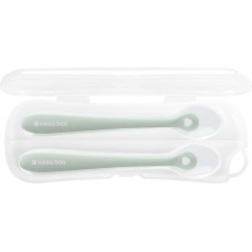 Silicone spoons with case 2pcs Sage