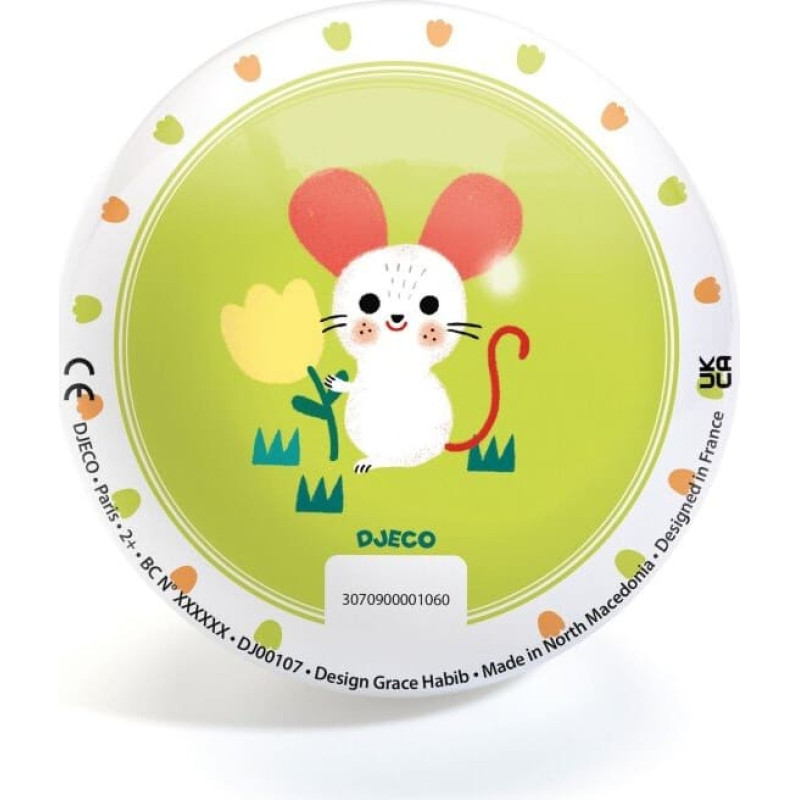 Djeco Žaislinis kamuolys - Mieli vabaliukai (12 cm &oslash;)