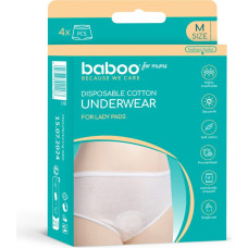 Baboo Disposable Cotton Underwear, Size M, 4 pcs