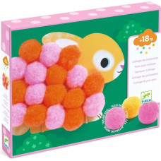 Djeco Koliažai su pomponais - Gyvūnai ir apskritimai