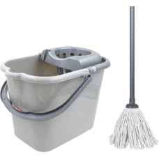 Sauber Spainis ovāls 15L ar nospiežamo un mopa komplekts