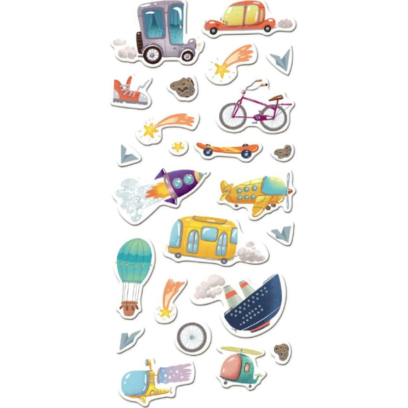 Dodo Lauko žaidimas 3D lipdukai Transportas