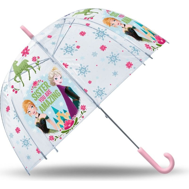 Kids Euroswan - Akcesoria Licencyjne TRANSPARENT BELL UMBRELLA 46CM FROZEN