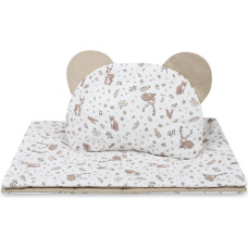 Sensillo STROLLER SET COTTON FOREST BEIGE 54X74 28X36