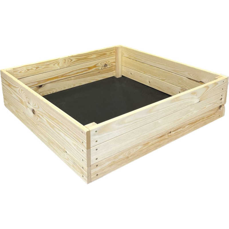 Paaugstināta dārza dobe no koka 80 x 80 x 27 cm
