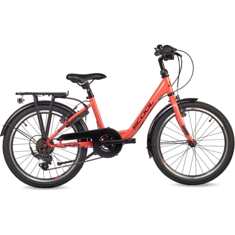S&acute;cool Children's bicycle S'COOL chiX, 20" Coral/Dark Red