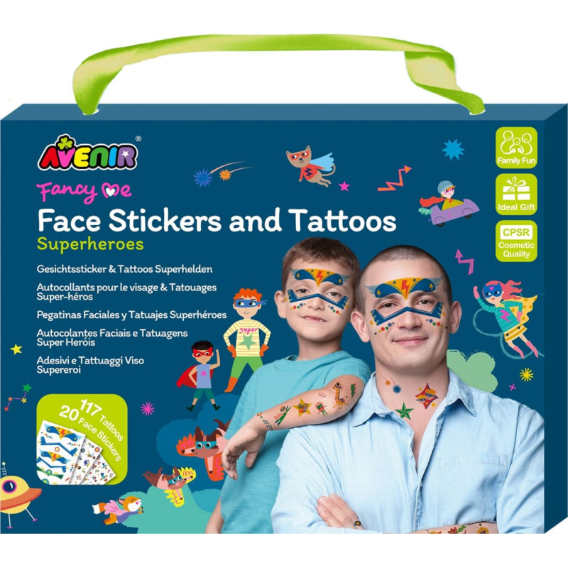 Avenir Veido lipdukai ir tatuiruotės &bdquo;Superherojai&ldquo;