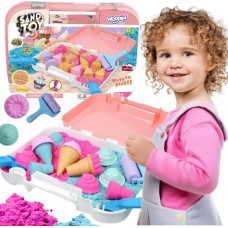 Woopie Kinetic Sand Set Ice Cream in a Suitcase 1kg + Accessories