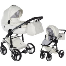 Junama Universal stroller 2 in 1 Fluo Line v3 indyvidual - 15 White/silver