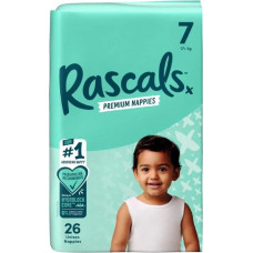 Rascal And Friends RASCALS autiņbiksītes, 7 izmērs, 17 kg+, 26 gab.