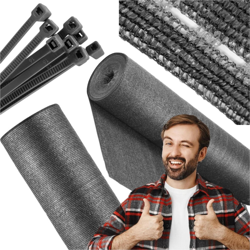 Springos Pavėsinimo tinklas &scaron;viesiai antracito 140 GSM 1.5 x 10 m SN0070