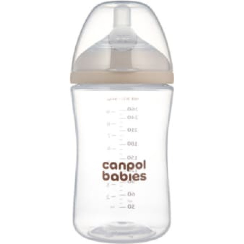 Canpol Natural Shape buteliukas su dviejų zonų žinduku, 260 ml, 35/401