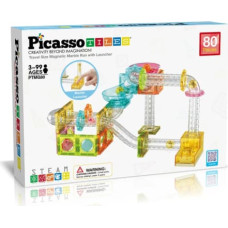Picasso Tiles Magnētiskais konstruktors Marble Run 80 detaļas, PTMG80