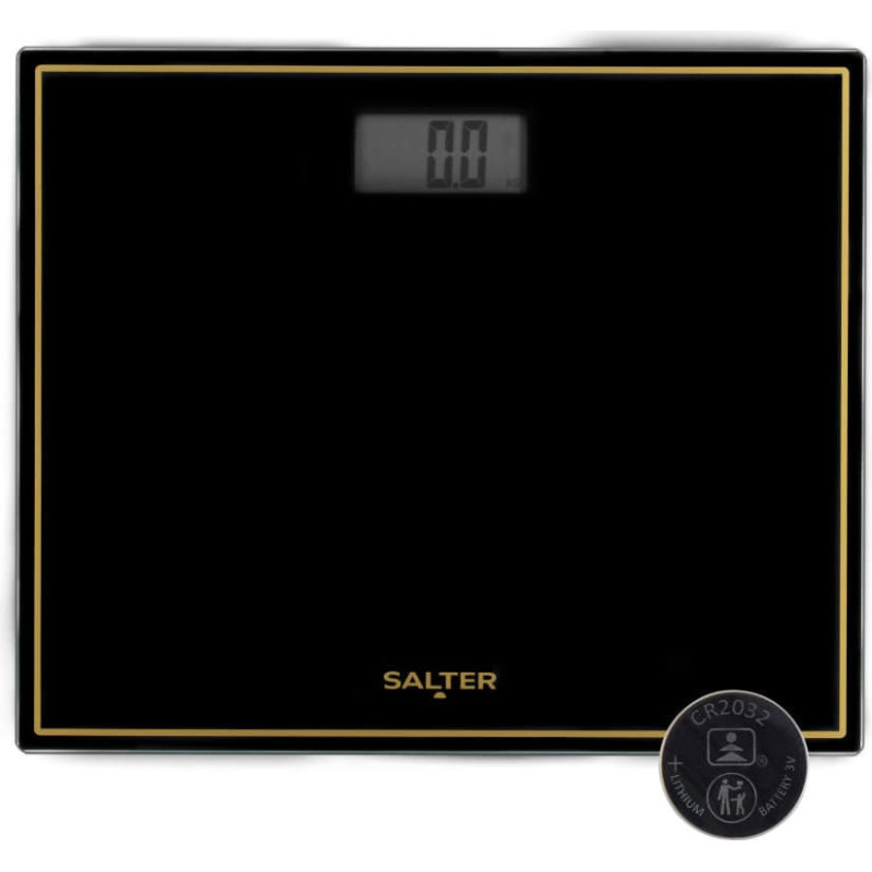Salter 9207 BGHCFEU12  Compact Electronic Bathroom Scale, Black