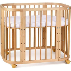 Kūdikio lovytė 5in1 su čiužiniu Natural Beech, Waldin