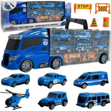 Woopie Zestaw Cieżarówka Transporter 3w1 Niebieski Policja