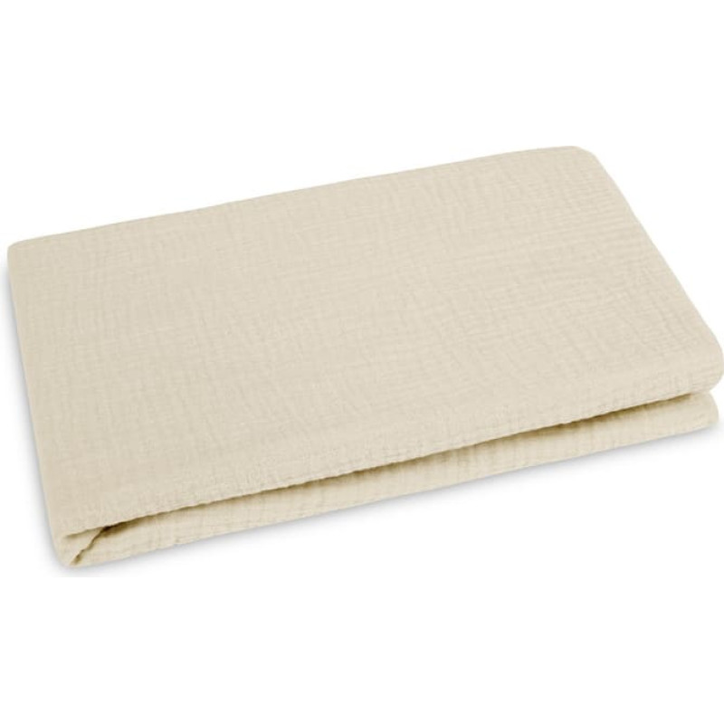 Sensillo BEDSHEET CRUSHED MUSLIN 120X60 BEIGE
