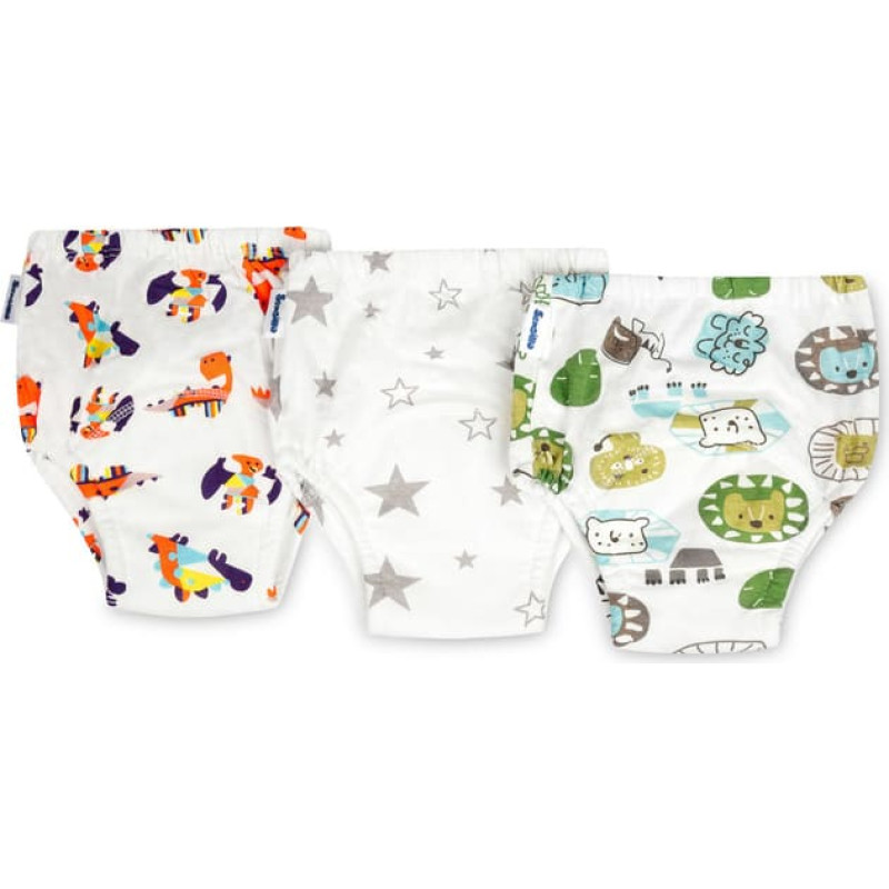 Sensillo TRAINING PANTIES SNUGGI 3-PACK DINO & LION