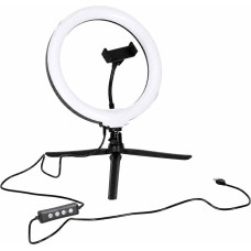 Lampa pierścieniowa do selfie LED RGB na statywie