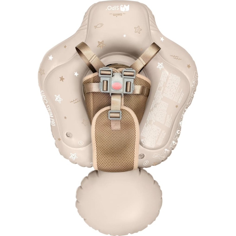 SIPO Inflatable Swim Ring for Babies and Toddlers 6–36m 11–18kg beige SWM102TR