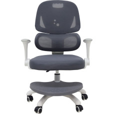 Krzesło do biurka dla dziecka fotel ergonomiczny obrotowy regulowany szary