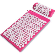 Punktimassaaži matt padjaga MM-001 Acupressure Mat with Pillow, roosa