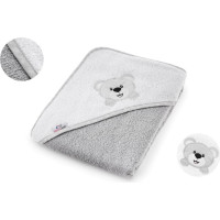 Bocioland bath cover (100% Cotton) 100x100 bear, grey
