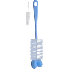 Babyono Baby bottles and teats brush with mini brush & sponge tip, blue, 720/01