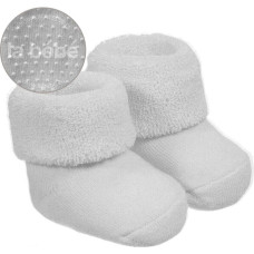 La Bebe ™ Eco Cotton Baby Socks with rubber grip Art. 135814 Beige-Grey Dabīgas kokvilnas mazuļu zeķītes/zekes [made in Estonia]