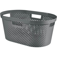 Curver Veļas grozs Infinity Recycled 40L 59x39x27cm tumši pelēks