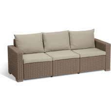 Keter Dārza dīvāns trīsvietīgs California 3 Seater Sofa bēšs