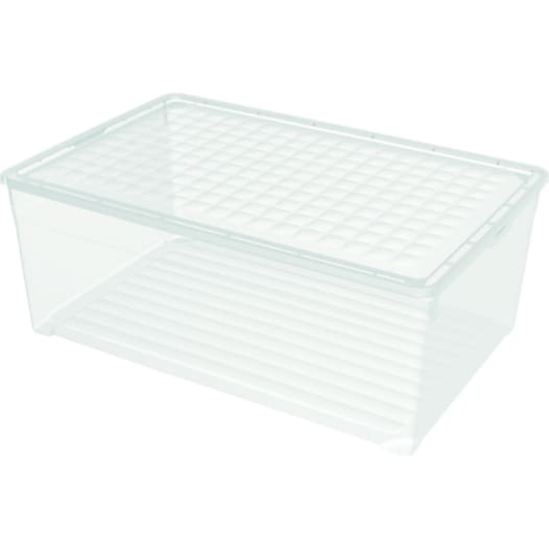 Curver Kaste ar vāku Textile Box 45L 59,6x39,4x23cm caurspīdīga