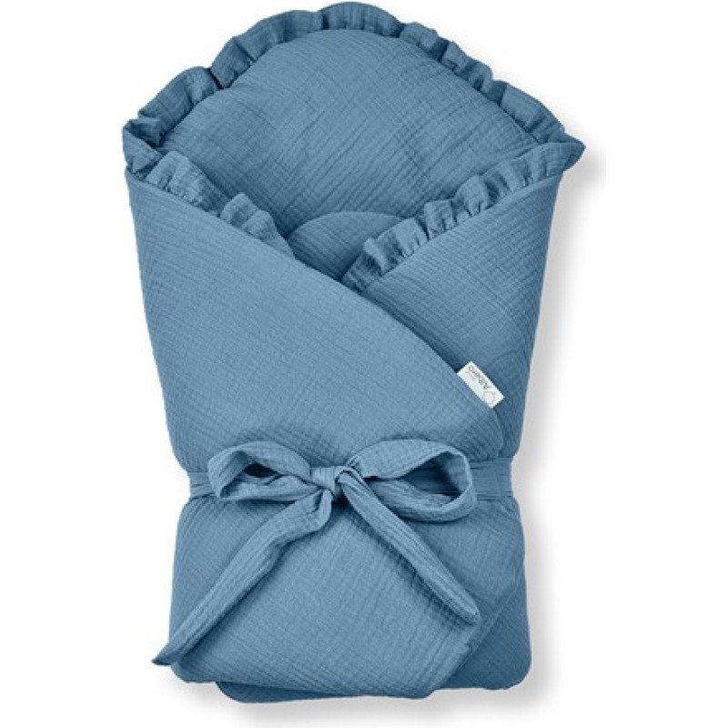 Albero Mio naujagimio voko tipo apklotėlis Cotton Color CC7 – mėlynas