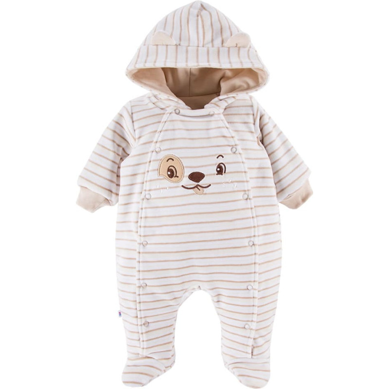 Ubranka EWA 758538 RUN&FUN Pajac welurowy ociepl. beż 62