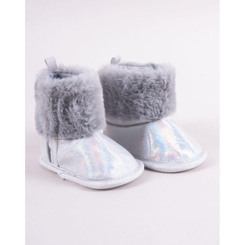 Yo Baby SCORPIO OBO-190G Buciki srebrny brokat dziewczęce 6-12m