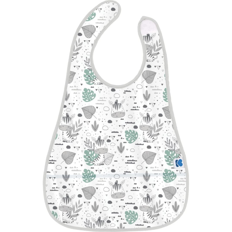 EVA bib with crumb catcher Savanna Pattern Grey