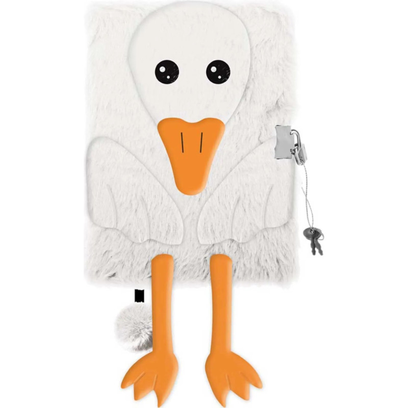 Bambino (Topgal) My Little Friend Goose Hairy Diary with padlock A5 96K 9040