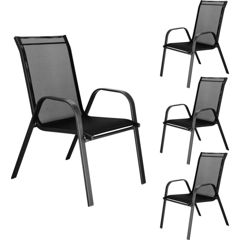 Sodo kėdė Springos GF0071 73 X 55,5 X 93 cm, juoda