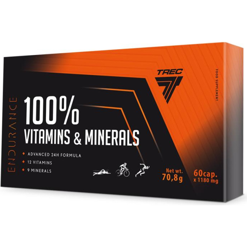 Trec Mineraalidekompleks TREC 100% VITAMINS & MINERALS 60 kapslit