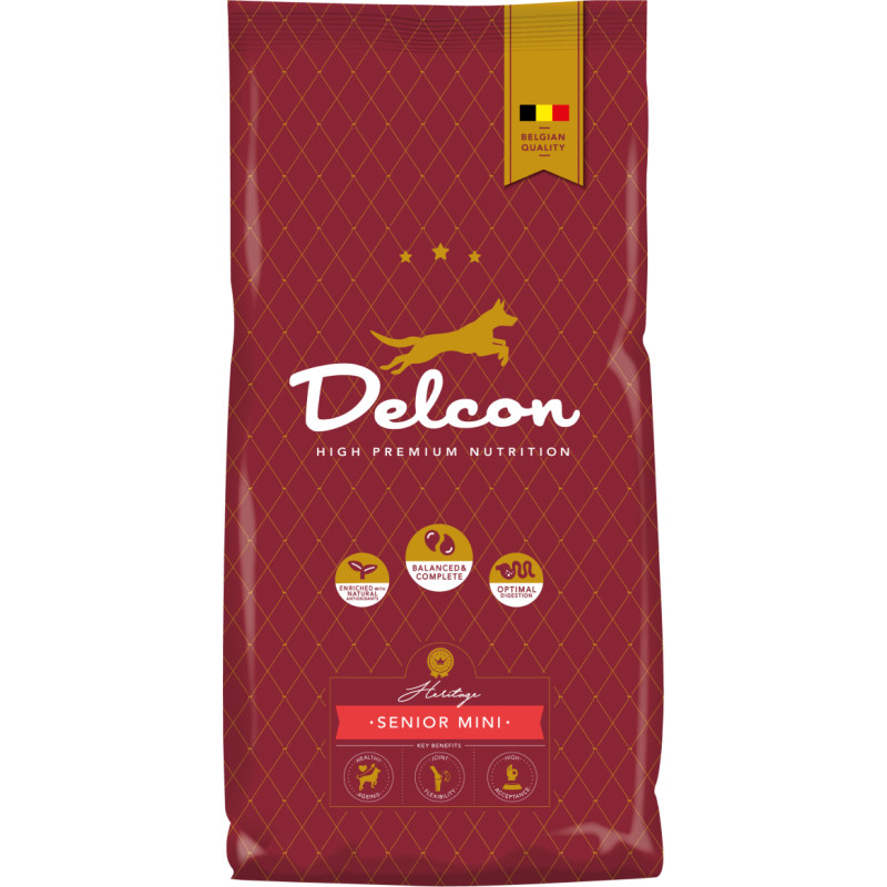 Delcon Pašaras šunims senjorams SENIOR MINI, mažų veislių / 3 kg