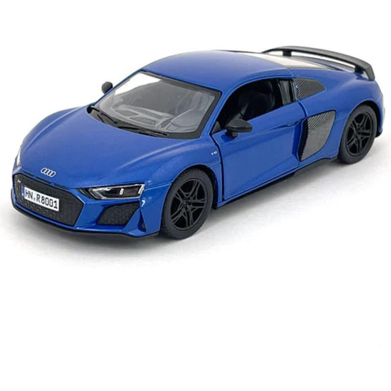 Kinsmart automobilis, 2020 Audi R8 Coupé, mėlynas