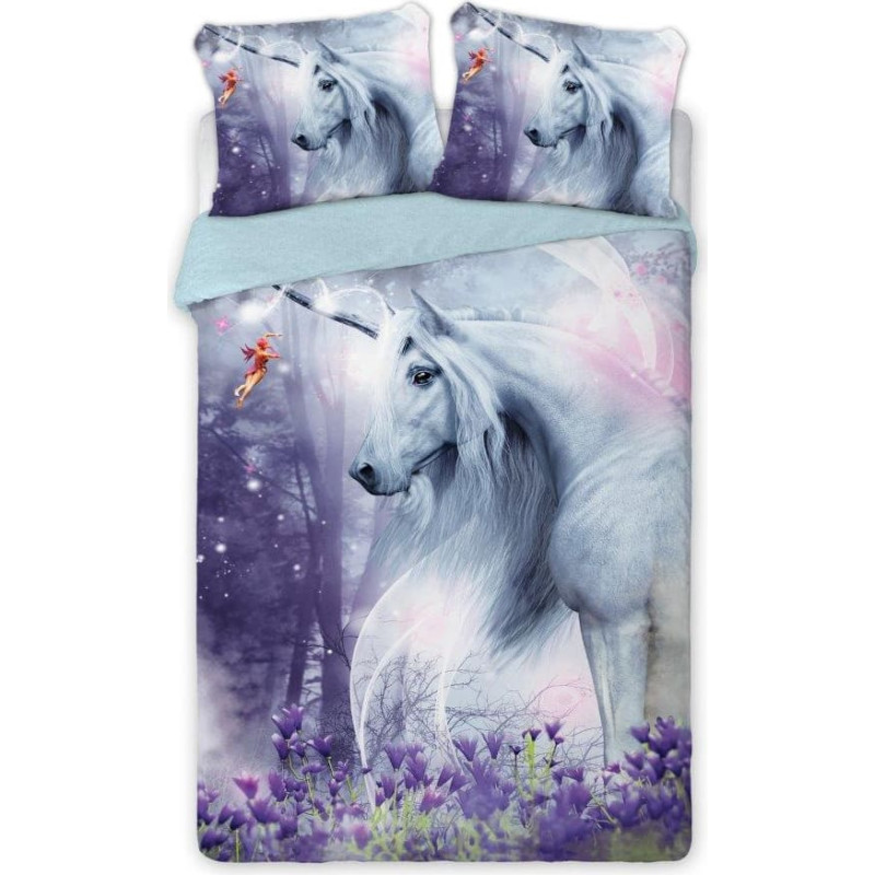 BEDDING SET UNICORN 160X200+2X70X80 COTTON. PERCALE.YOUTH.