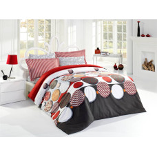 BEDDING SET VALENTINI ROMANCE RED 220X200+2X70X80 SATIN COTTON