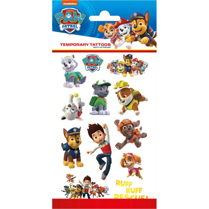 Paw Patrol Laikinos tatuiruotės