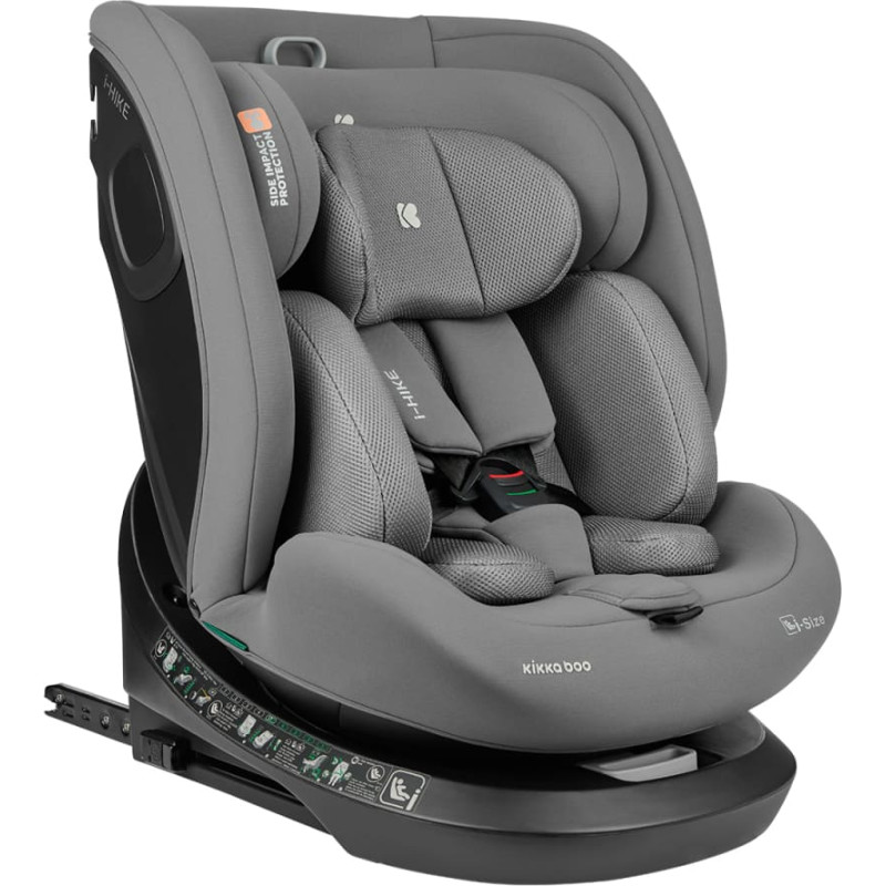 KIKKABOO automobilinė kėdutė 40-150 cm i-Hike i-SIZE Light Grey 2025